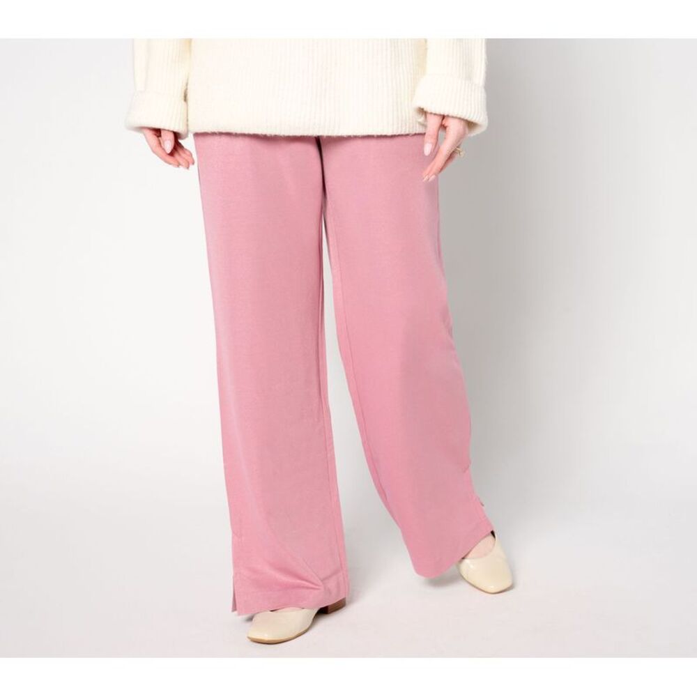 Liberare Women's Pants Sz L Apres Cozy Brushed Knit Pink A671284